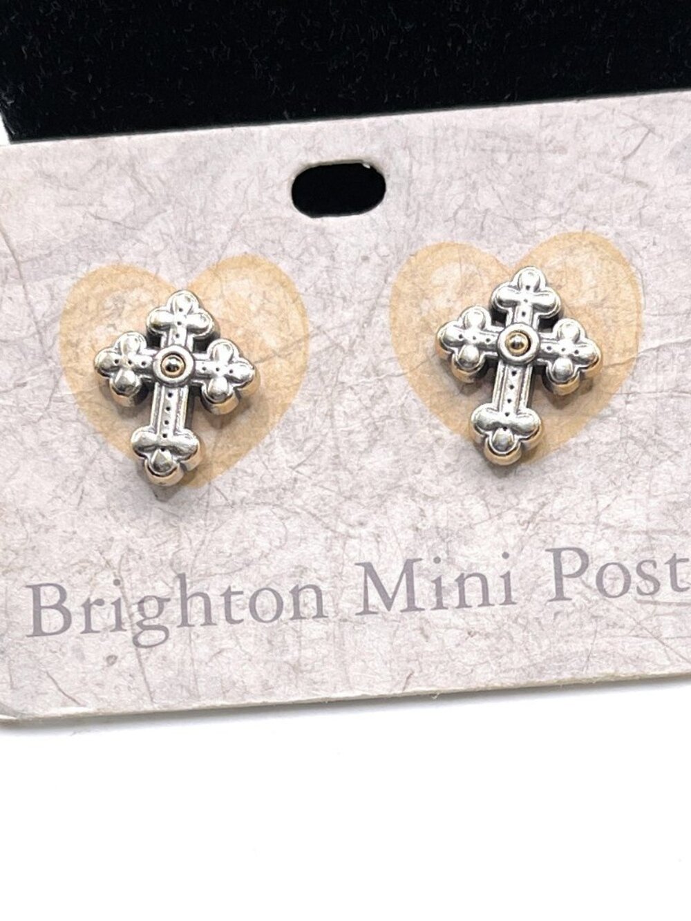 Brighton Luna Cross Pearl Post Earrings - 1741